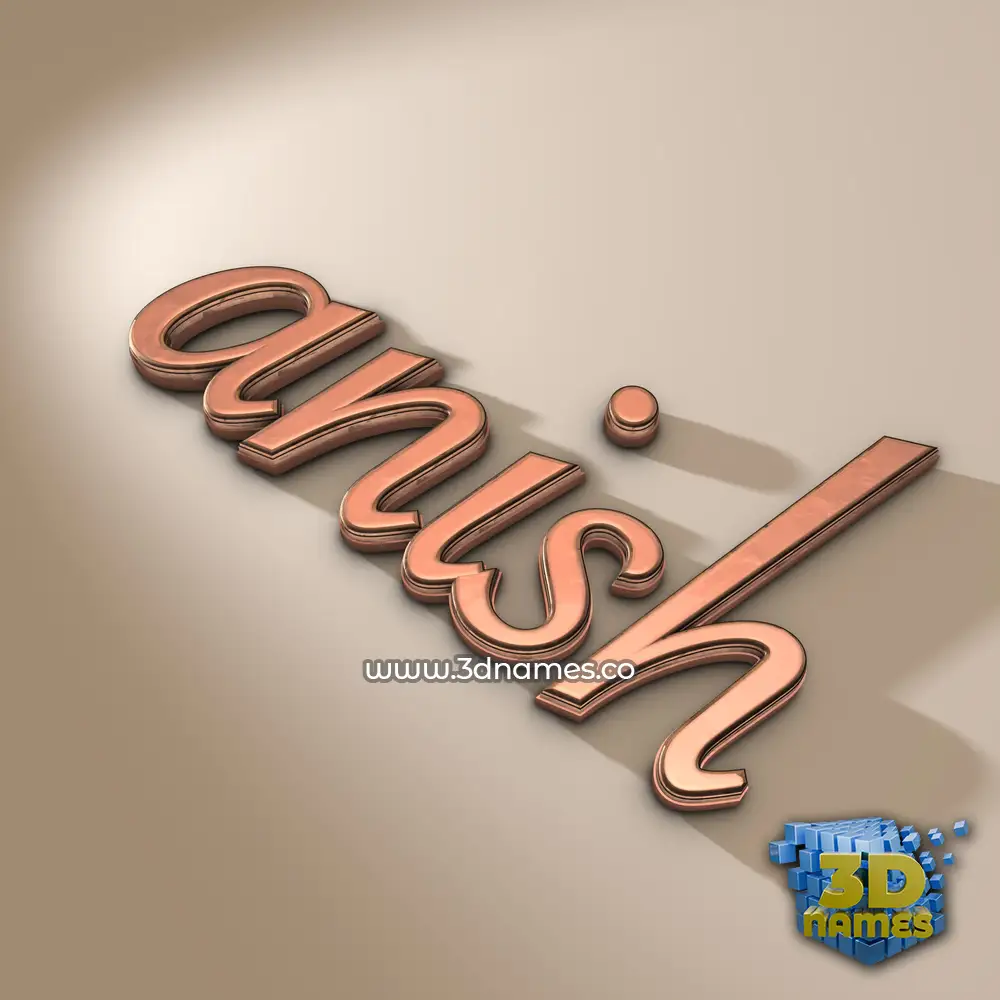anish in Rose Gold style - 3D name wallpaper