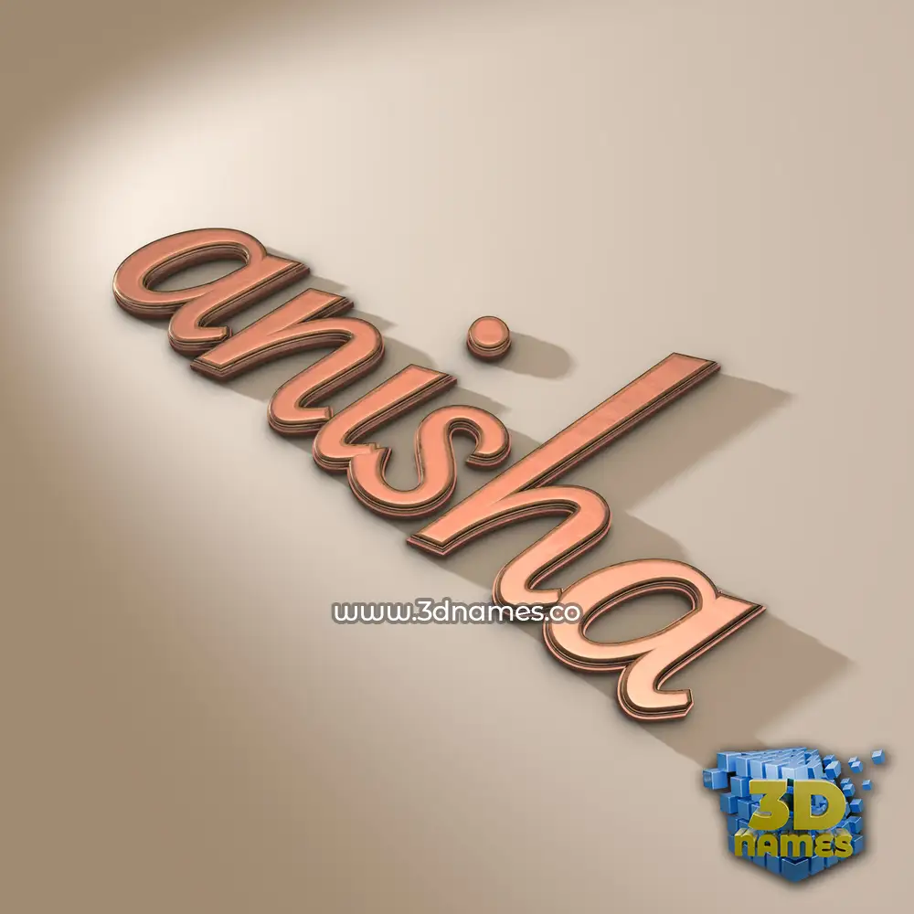 anisha in Rose Gold style - 3D name wallpaper