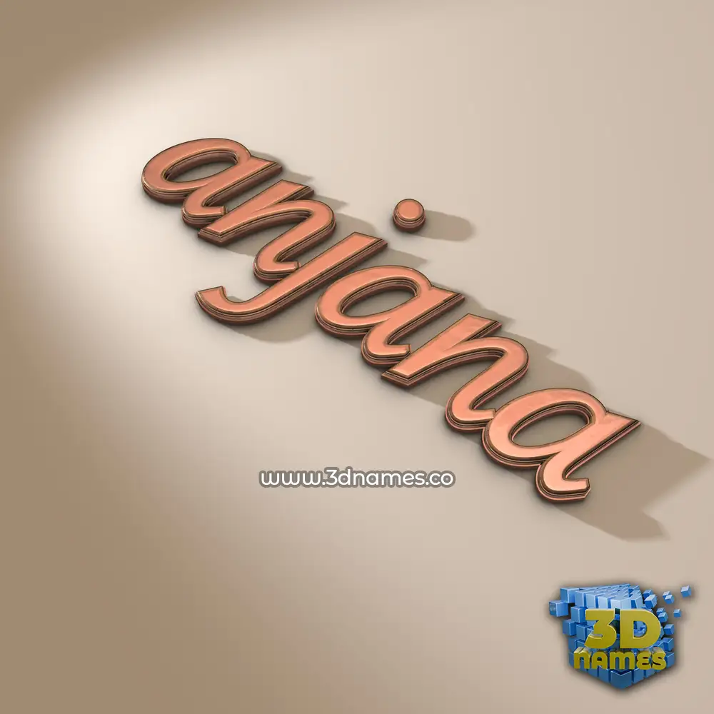 anjana in Rose Gold style - 3D name wallpaper