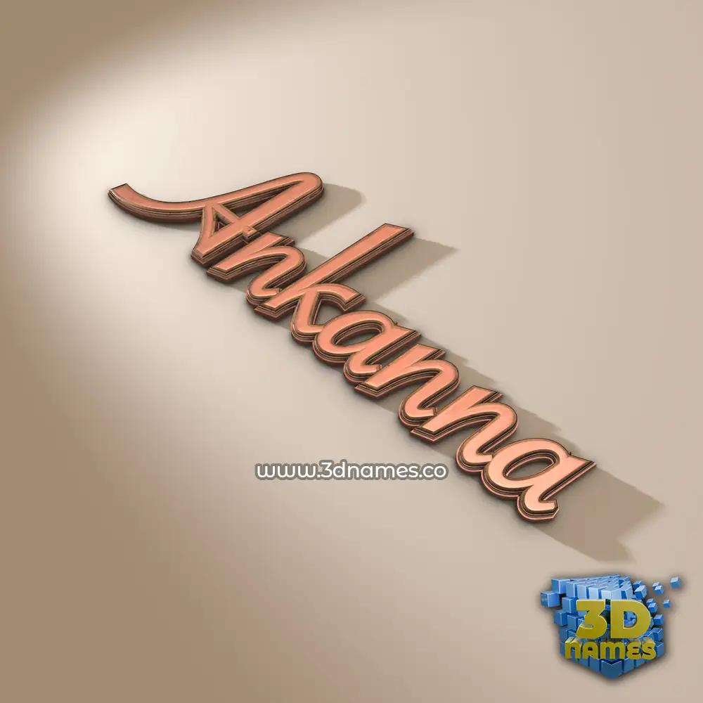 ankanna in Rose Gold style - 3D name wallpaper