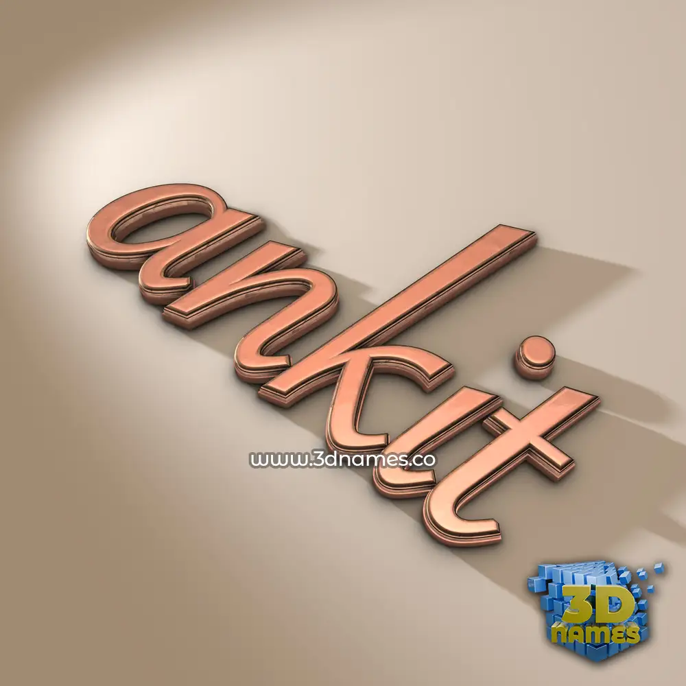 ankit in Rose Gold style - 3D name wallpaper