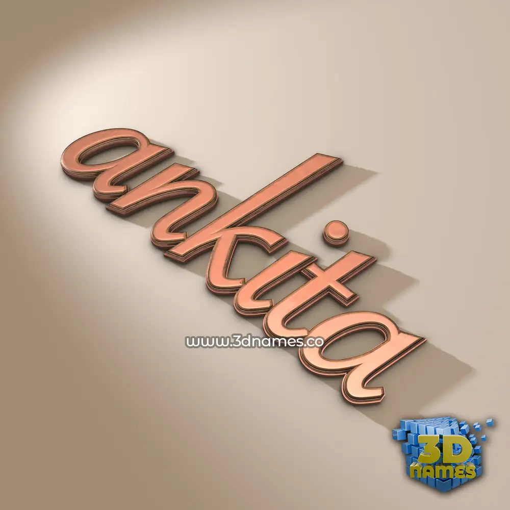 ankita in Rose Gold style - 3D name wallpaper