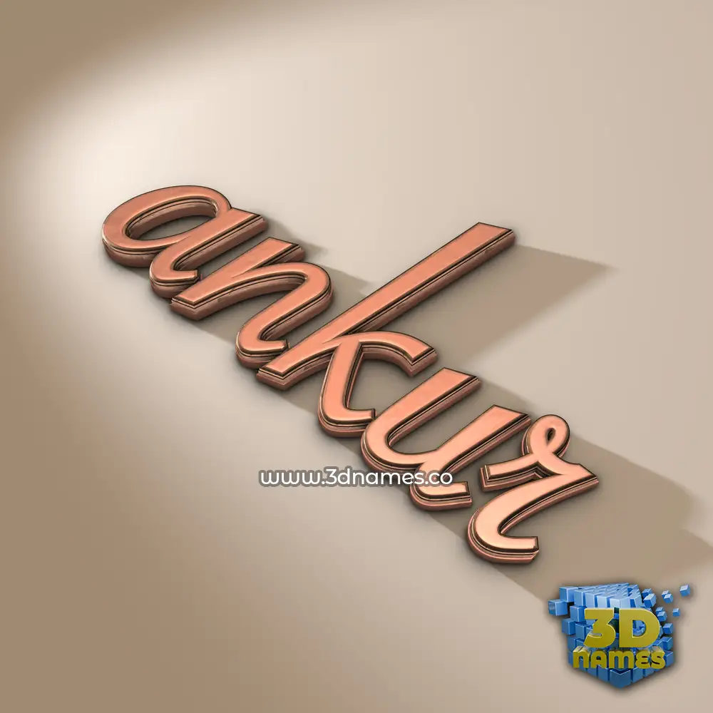 ankur in Rose Gold style - 3D name wallpaper