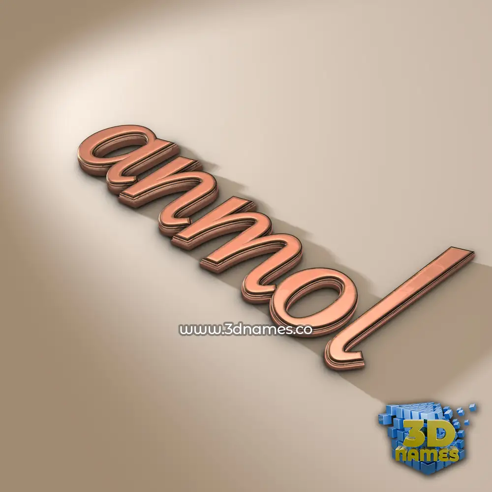 anmol in Rose Gold style - 3D name wallpaper