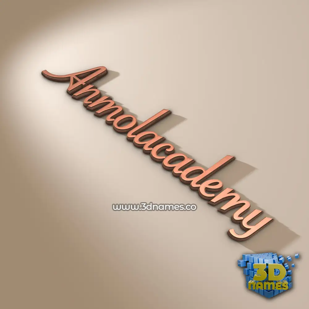 anmolacademy in Rose Gold style - 3D name wallpaper