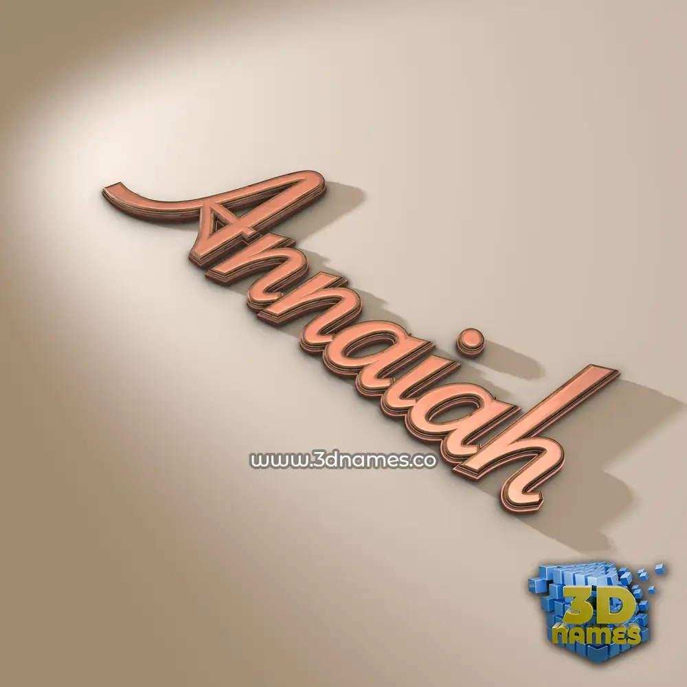 annaiah in Rose Gold style - 3D name wallpaper