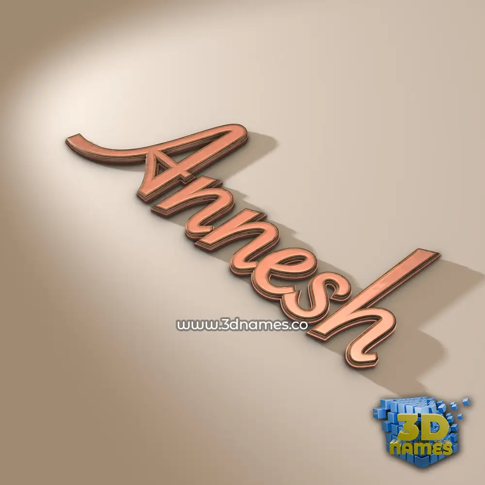 annesh in Rose Gold style - 3D name wallpaper