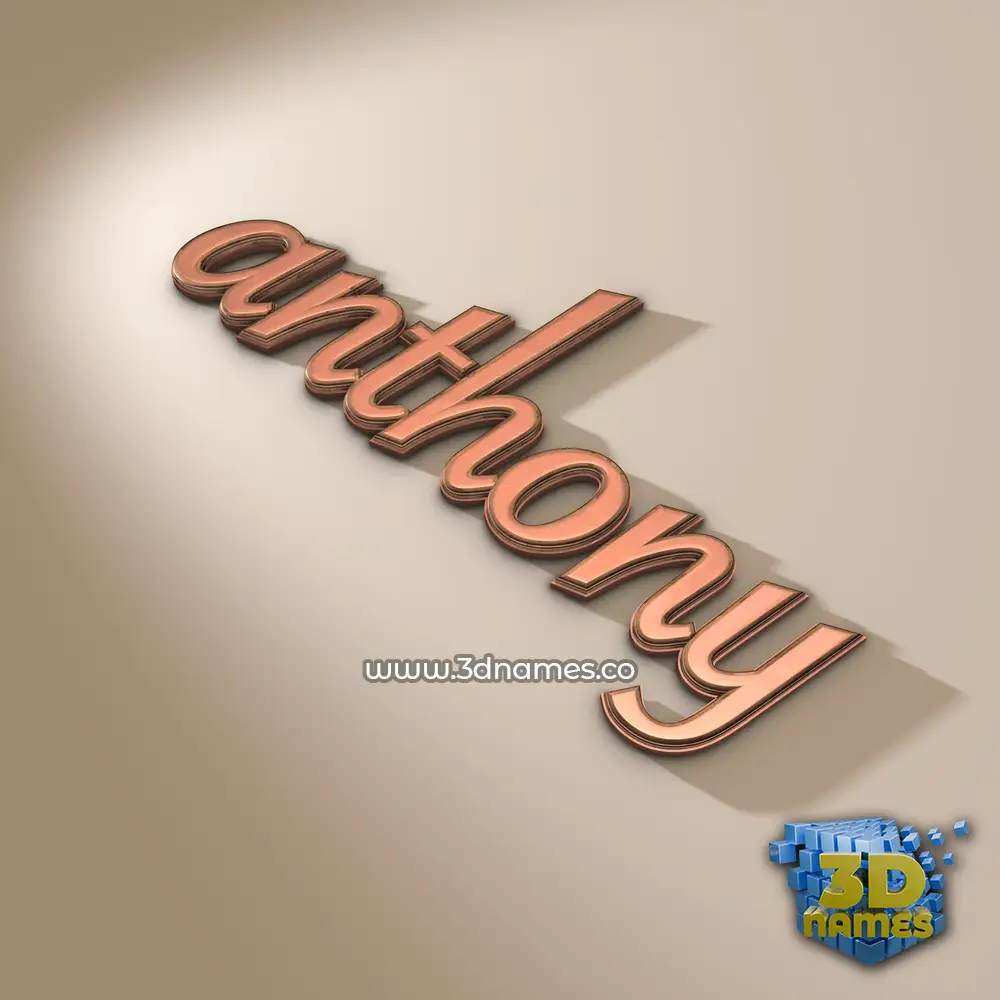 anthony in Rose Gold style - 3D name wallpaper