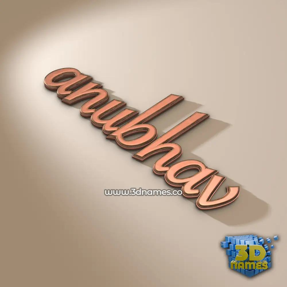 anubhav in Rose Gold style - 3D name wallpaper
