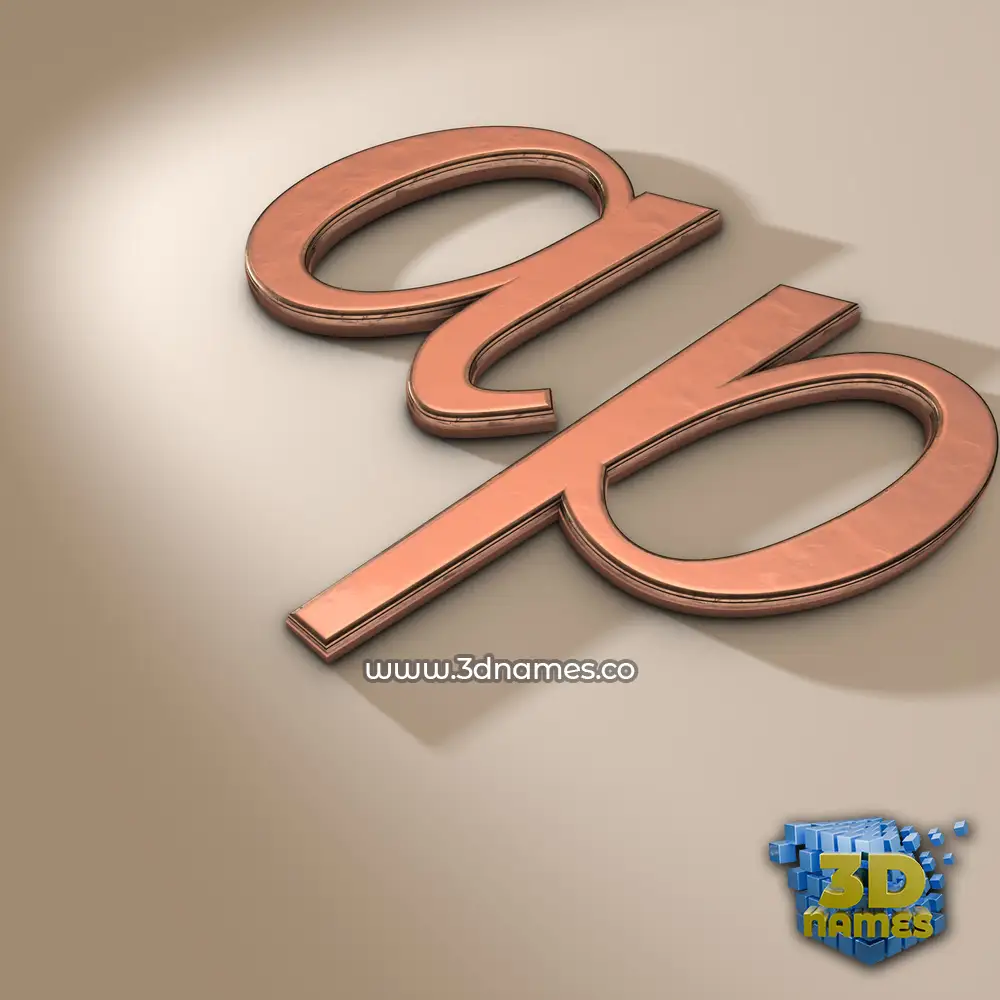 ap in Rose Gold style - 3D name wallpaper