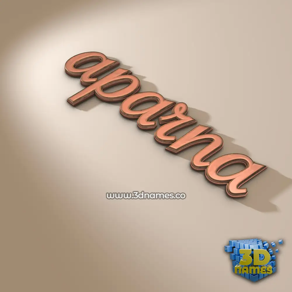 aparna in Rose Gold style - 3D name wallpaper