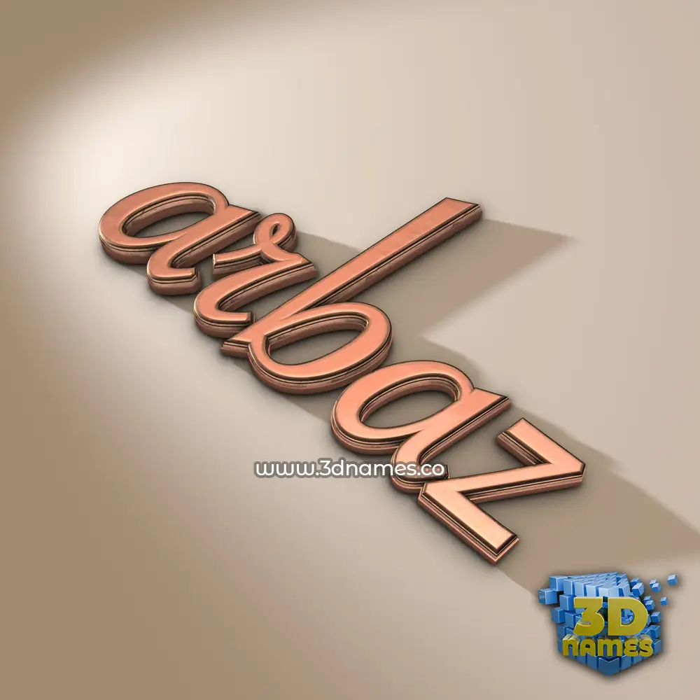 arbaz in Rose Gold style - 3D name wallpaper