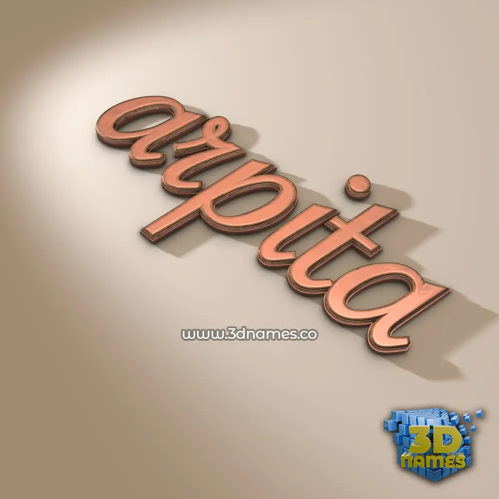 arpita in Rose Gold style - 3D name wallpaper