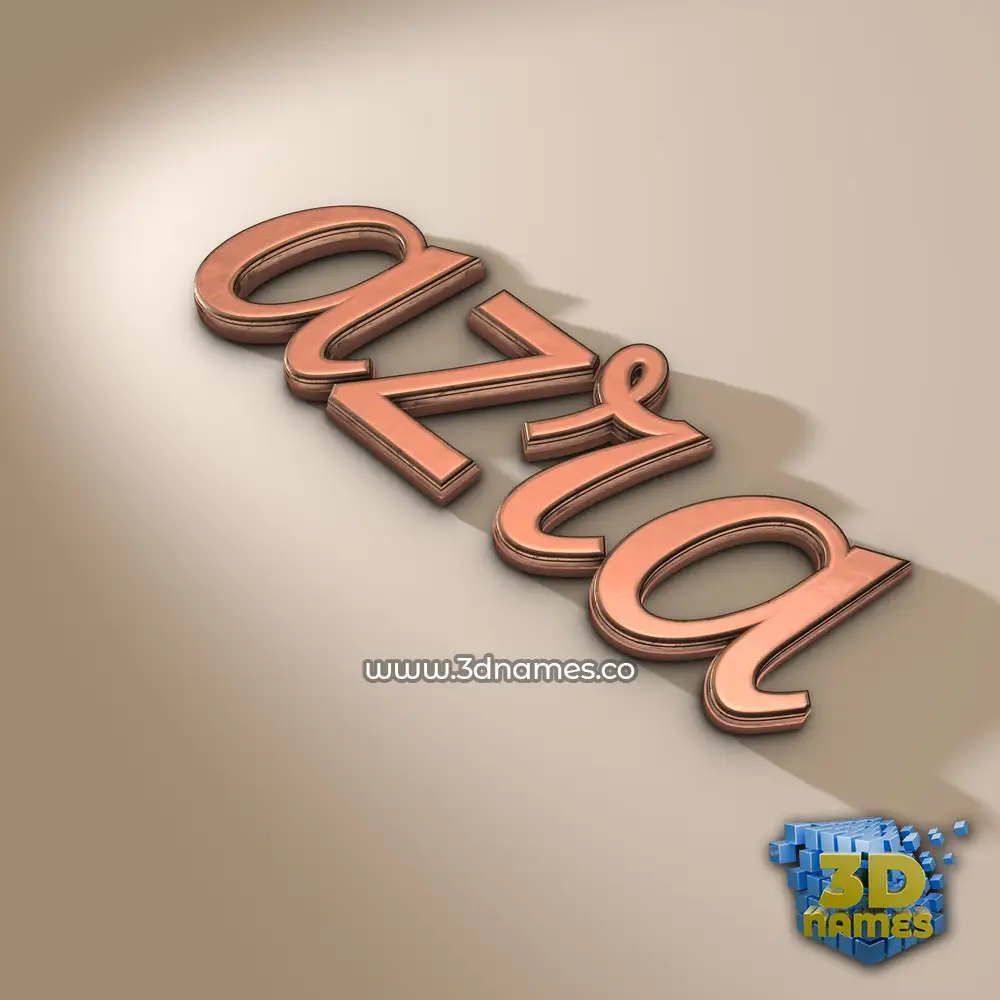 azra in Rose Gold style - 3D name wallpaper
