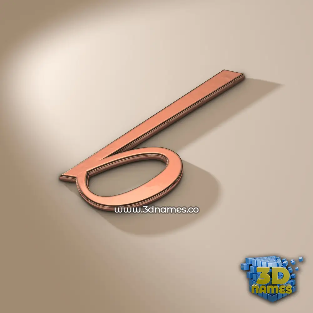 b in Rose Gold style - 3D name wallpaper