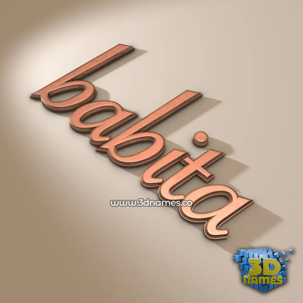 babita in Rose Gold style - 3D name wallpaper