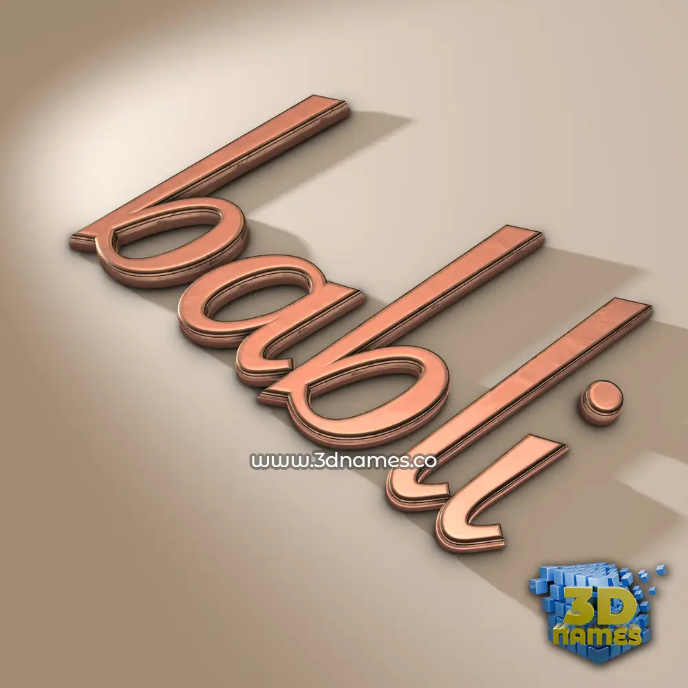 babli in Rose Gold style - 3D name wallpaper