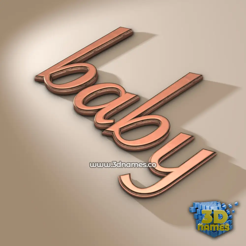 baby in Rose Gold style - 3D name wallpaper