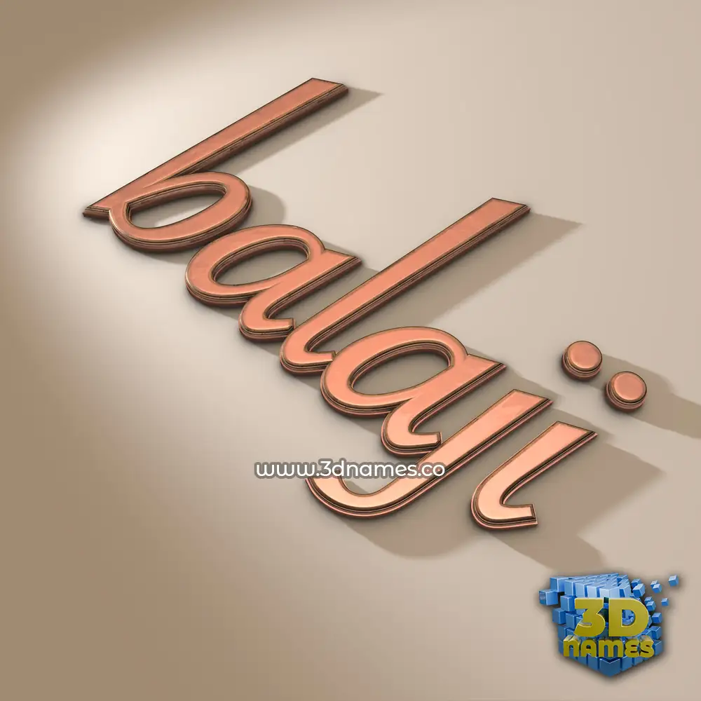 balaji in Rose Gold style - 3D name wallpaper