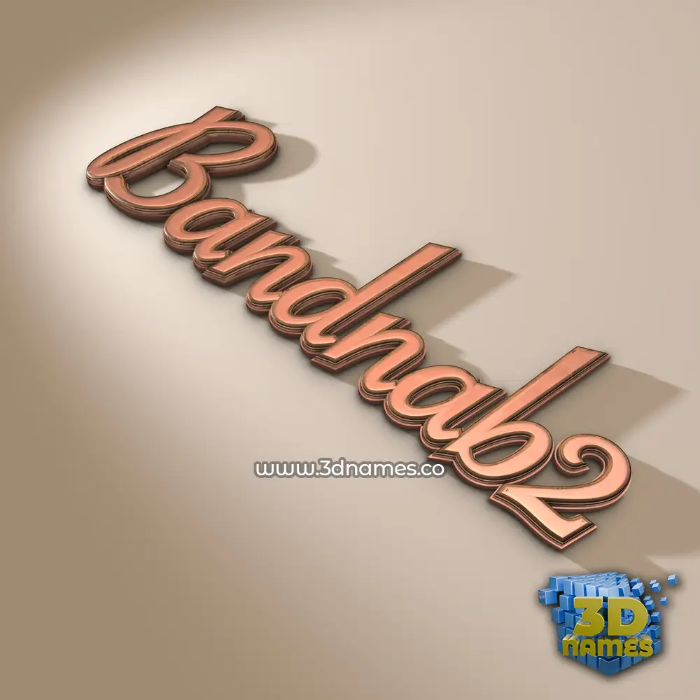 bandnab2 in Rose Gold style - 3D name wallpaper