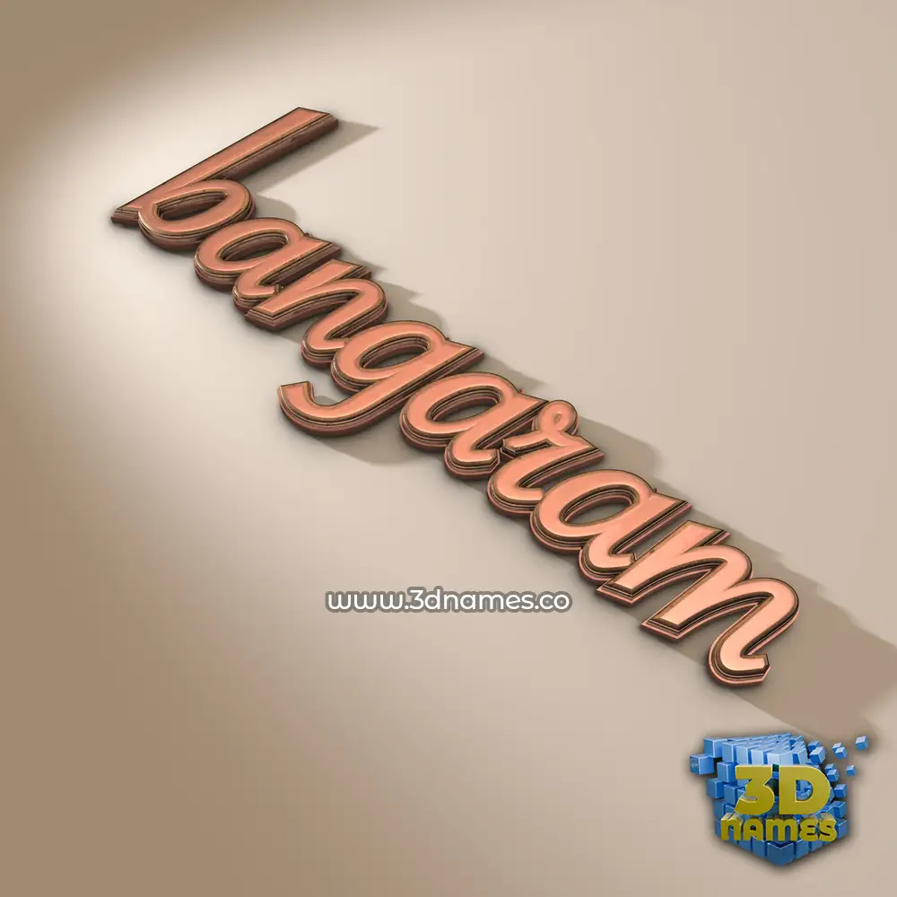bangaram in Rose Gold style - 3D name wallpaper