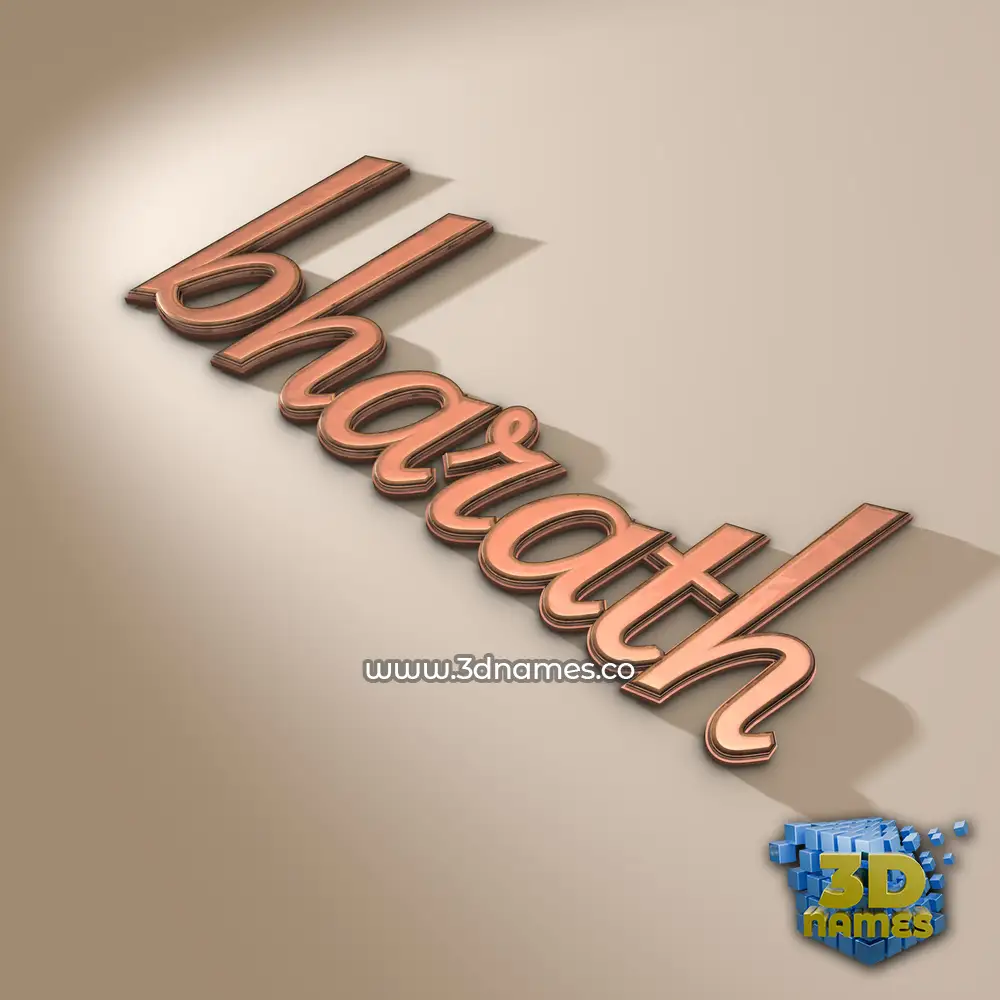 bharath in Rose Gold style - 3D name wallpaper