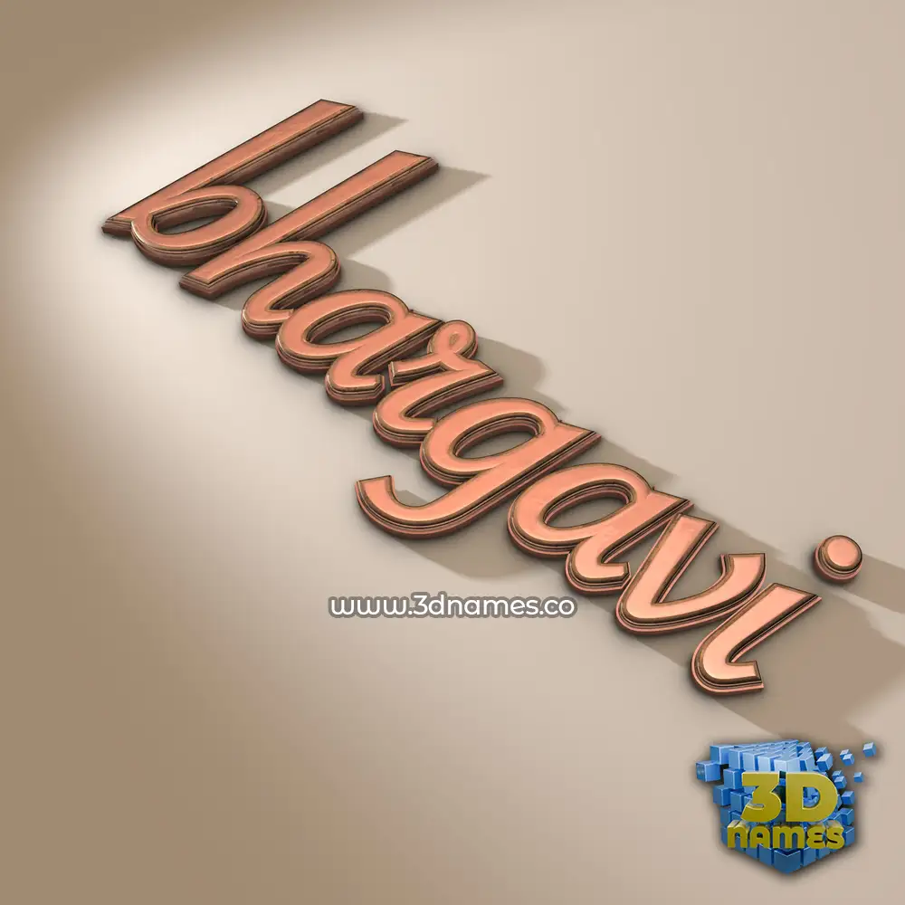bhargavi in Rose Gold style - 3D name wallpaper