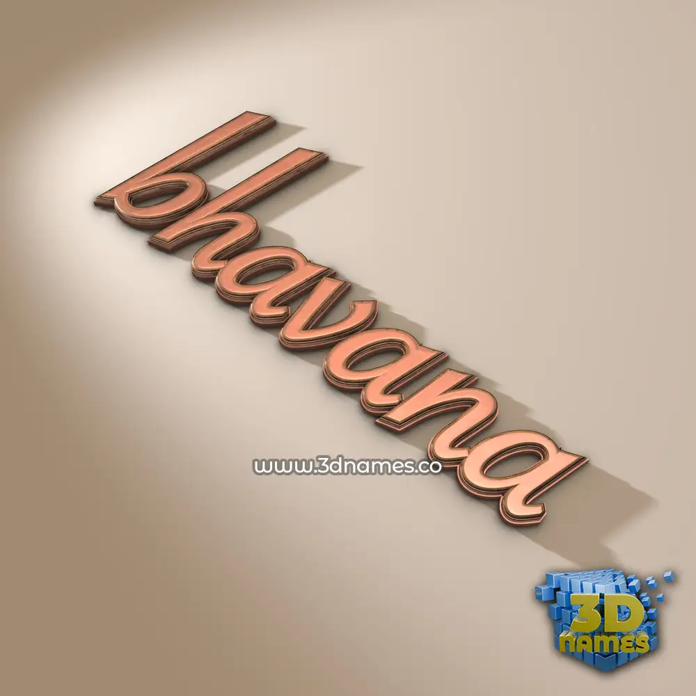 bhavana in Rose Gold style - 3D name wallpaper