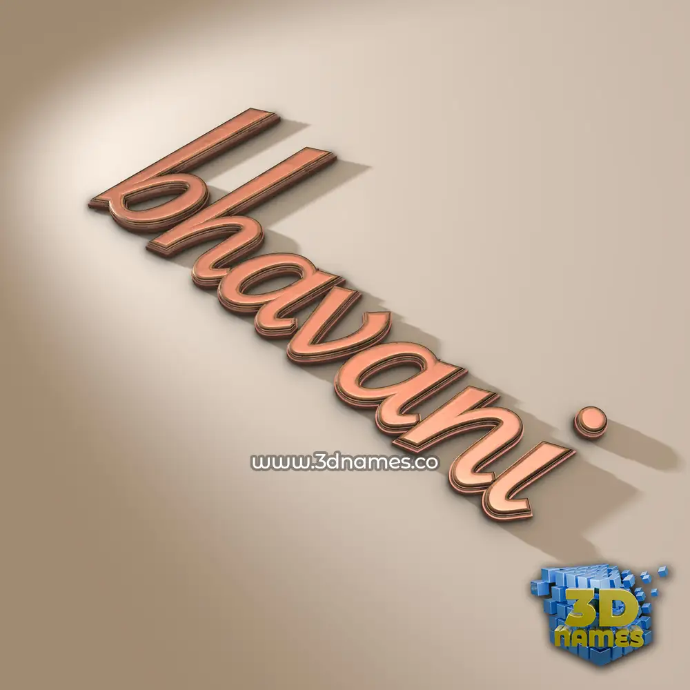bhavani in Rose Gold style - 3D name wallpaper