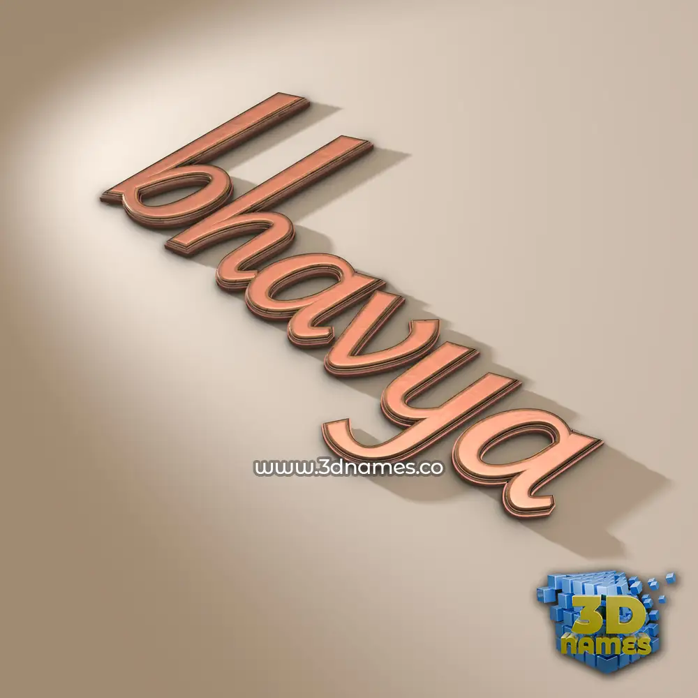 bhavya in Rose Gold style - 3D name wallpaper