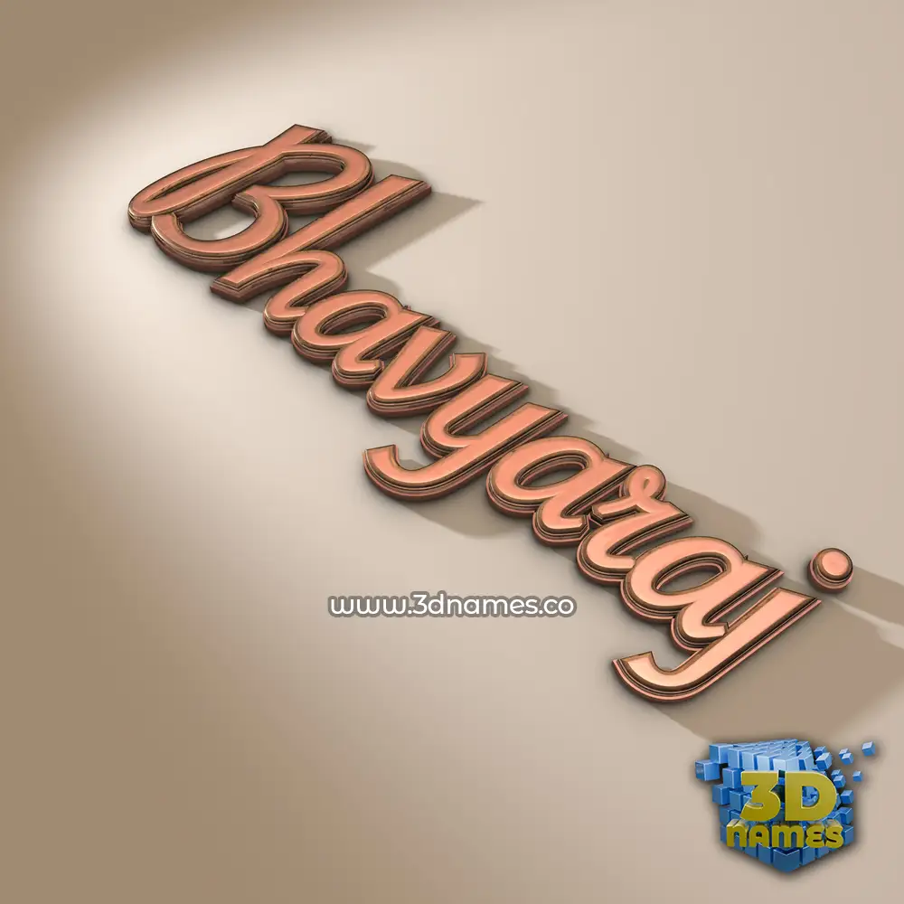 bhavyaraj in Rose Gold style - 3D name wallpaper