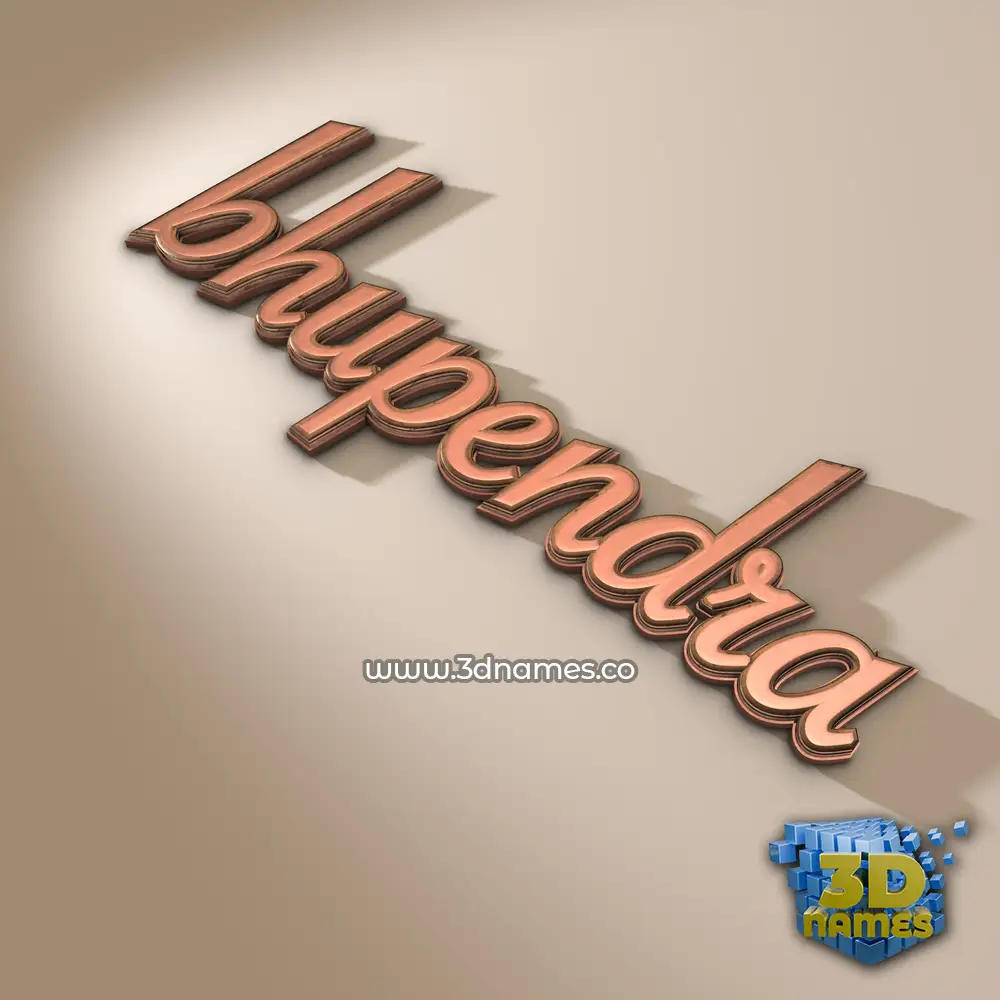 bhupendra in Rose Gold style - 3D name wallpaper