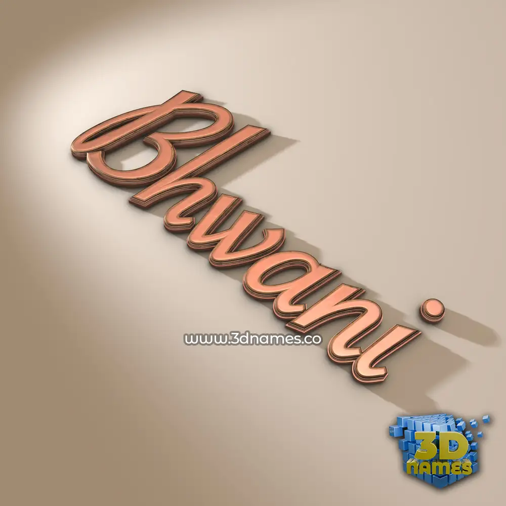 bhwani in Rose Gold style - 3D name wallpaper