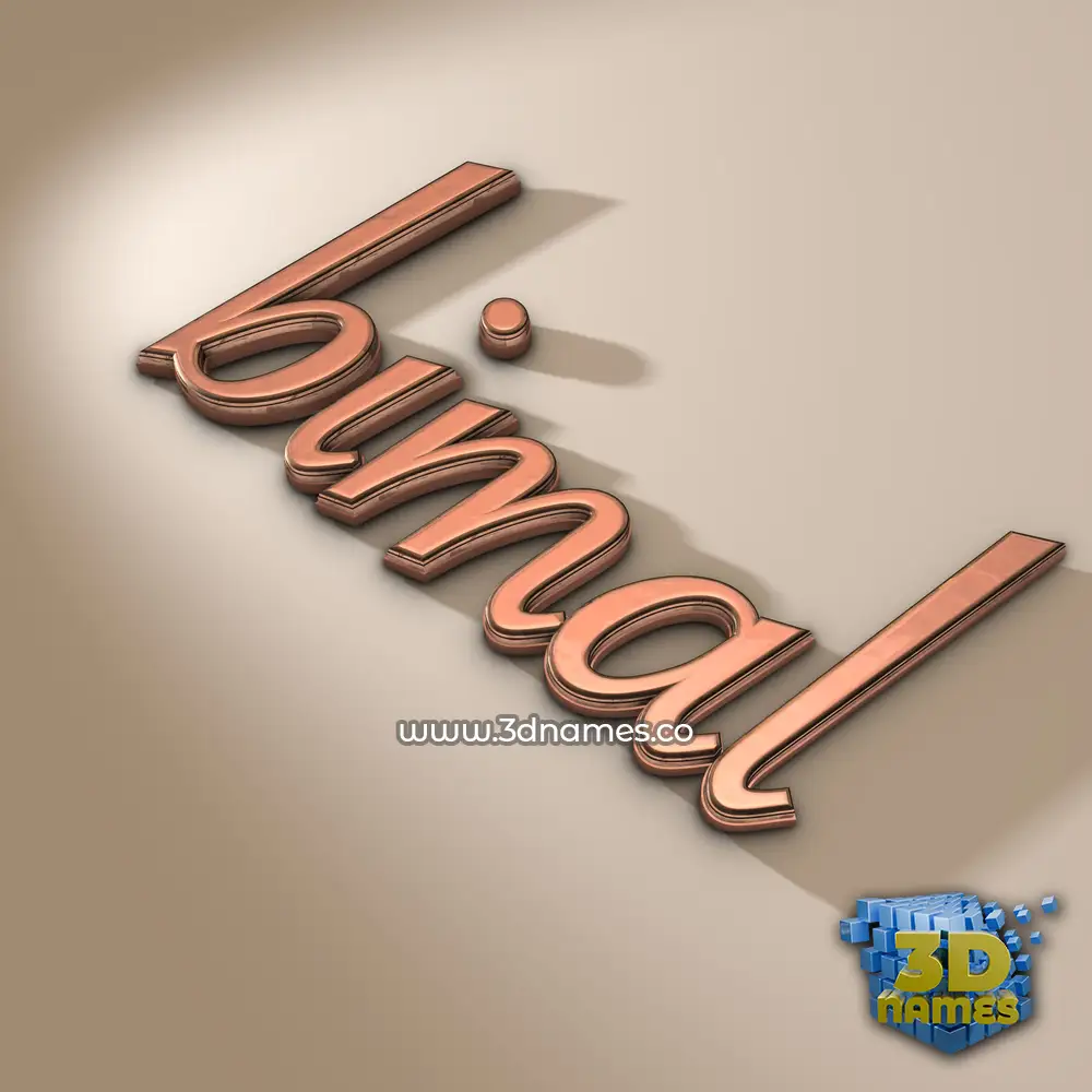 bimal in Rose Gold style - 3D name wallpaper