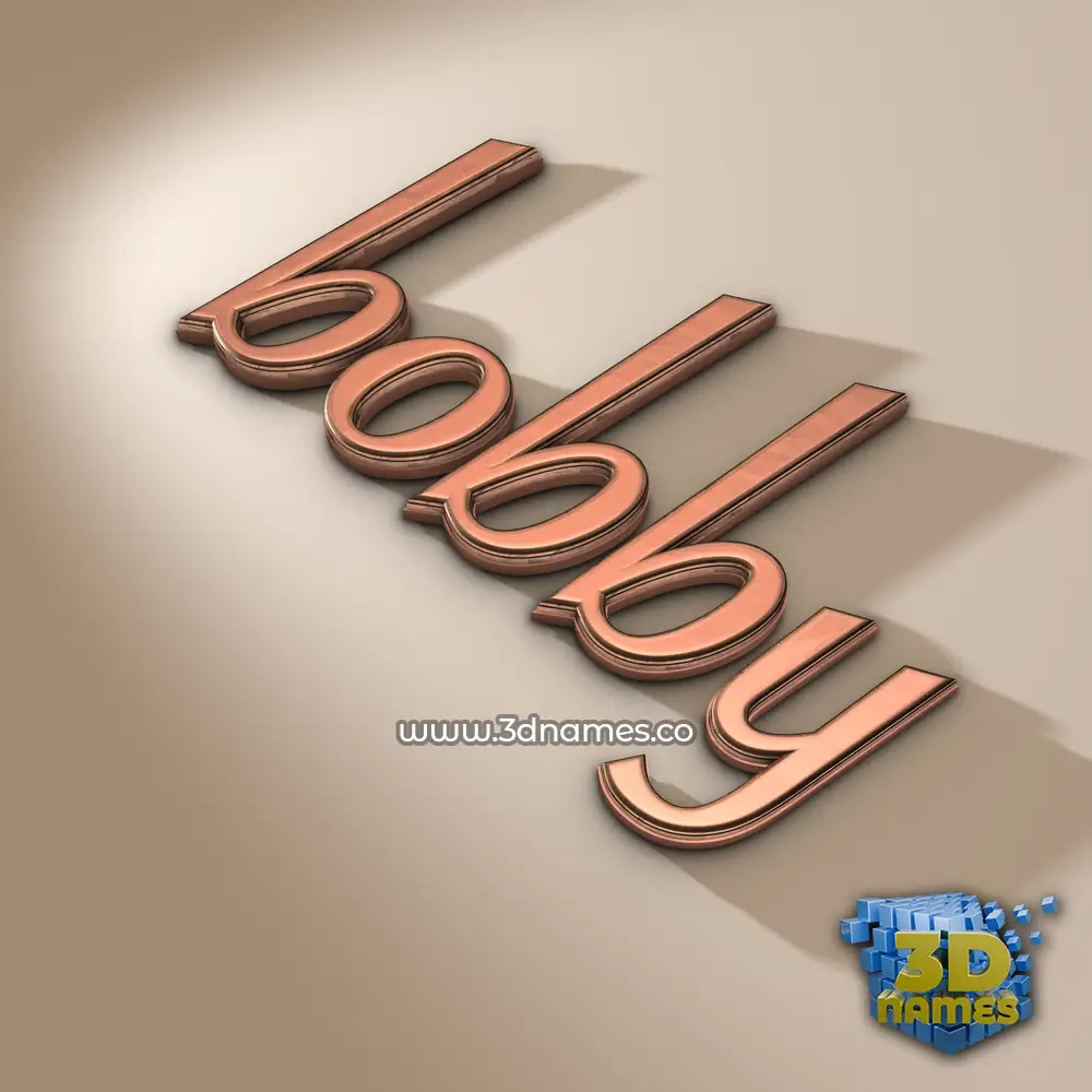 bobby in Rose Gold style - 3D name wallpaper