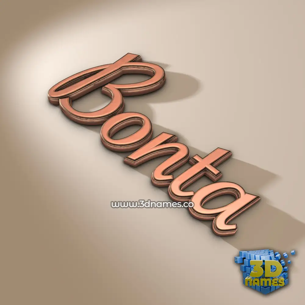 bonta in Rose Gold style - 3D name wallpaper