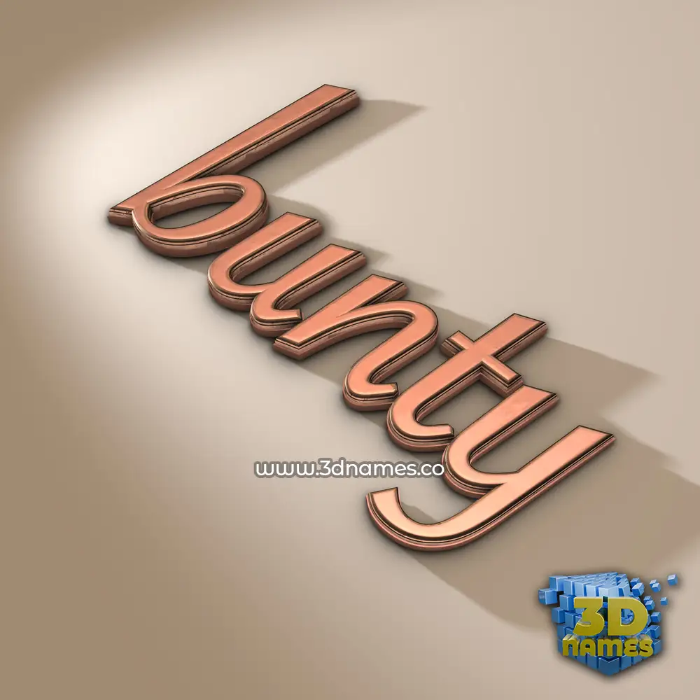 bunty in Rose Gold style - 3D name wallpaper