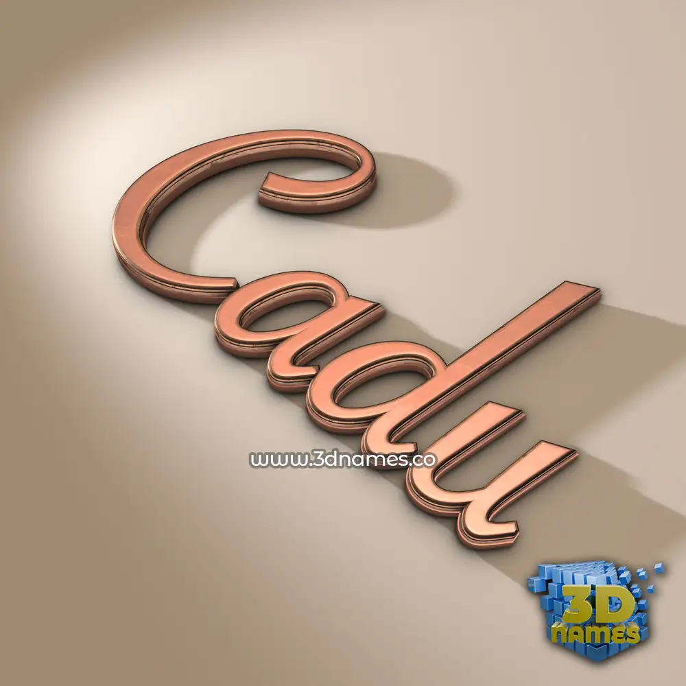 cadu in Rose Gold style - 3D name wallpaper