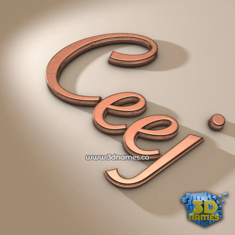 ceej in Rose Gold style - 3D name wallpaper
