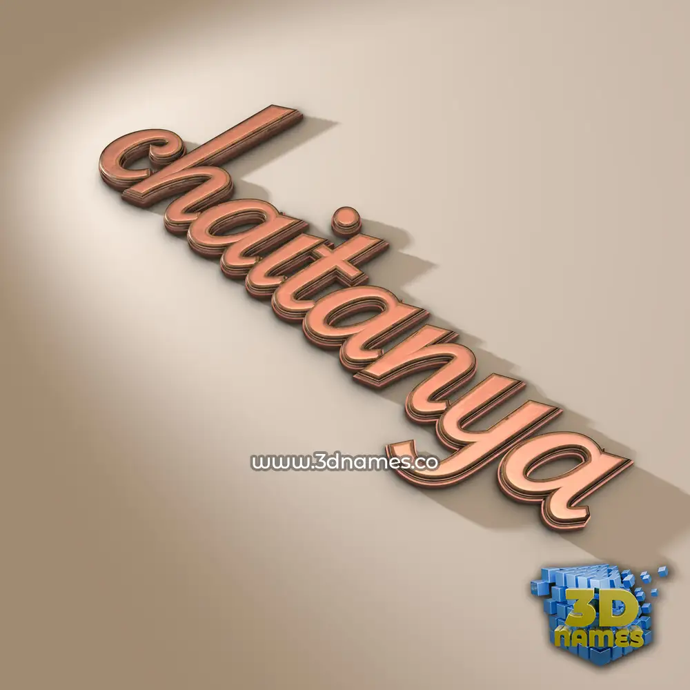 chaitanya in Rose Gold style - 3D name wallpaper