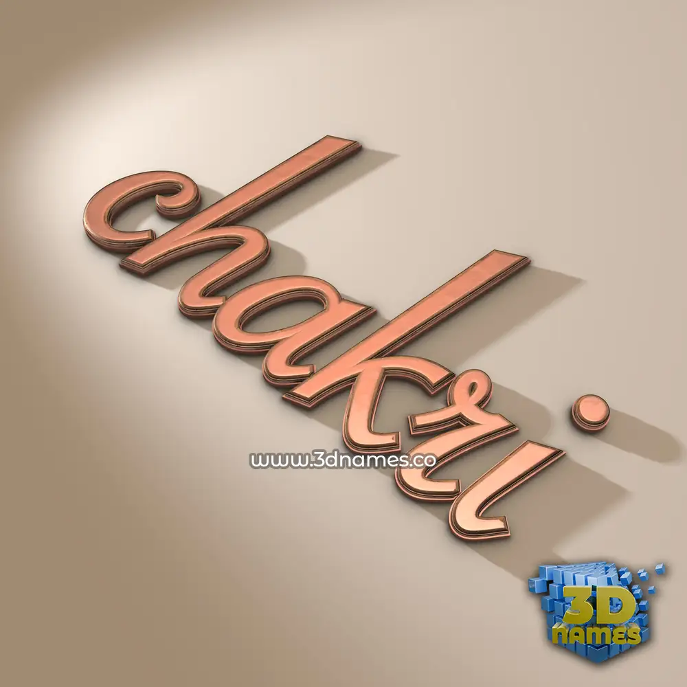 chakri in Rose Gold style - 3D name wallpaper