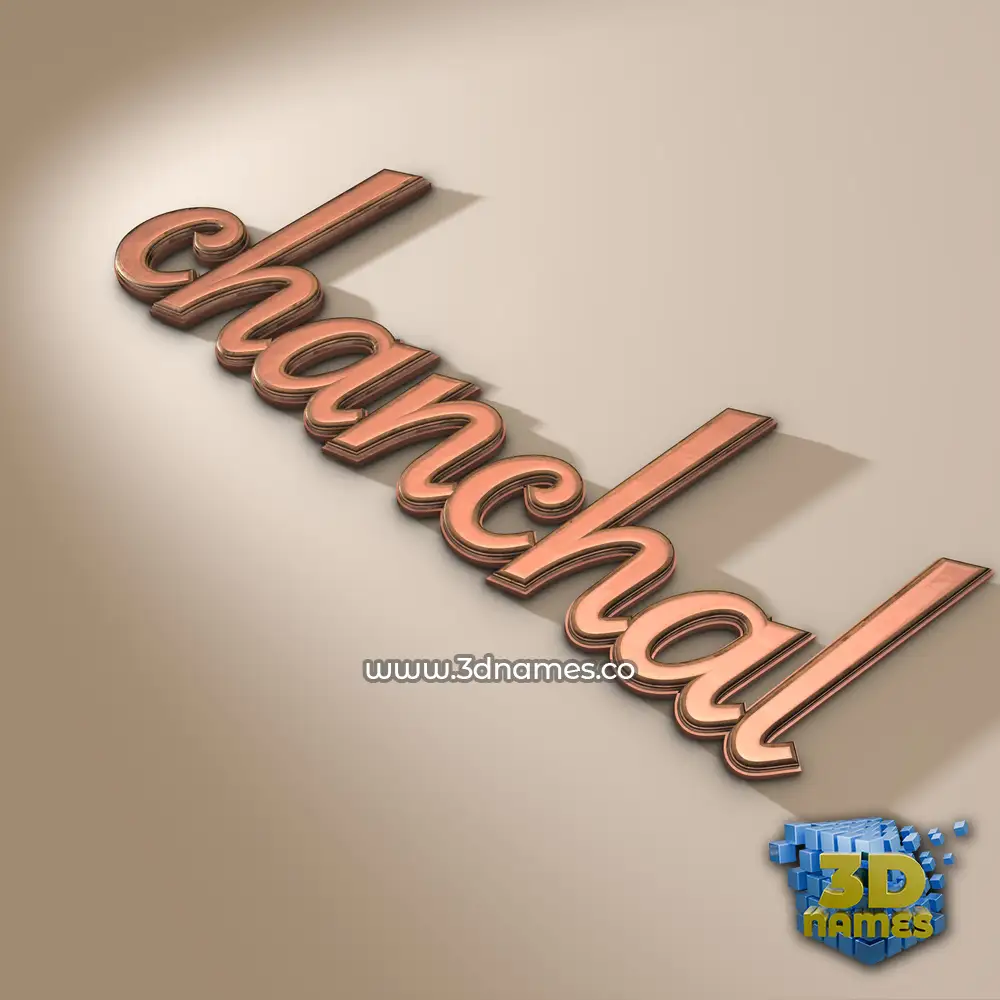 chanchal in Rose Gold style - 3D name wallpaper