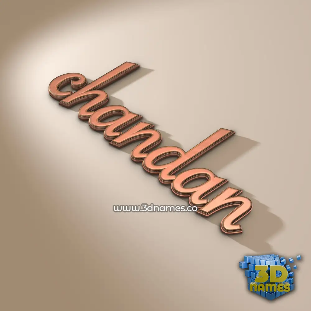 chandan in Rose Gold style - 3D name wallpaper