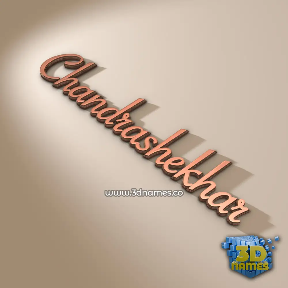 chandrashekhar in Rose Gold style - 3D name wallpaper