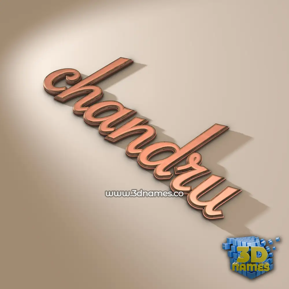 chandru in Rose Gold style - 3D name wallpaper