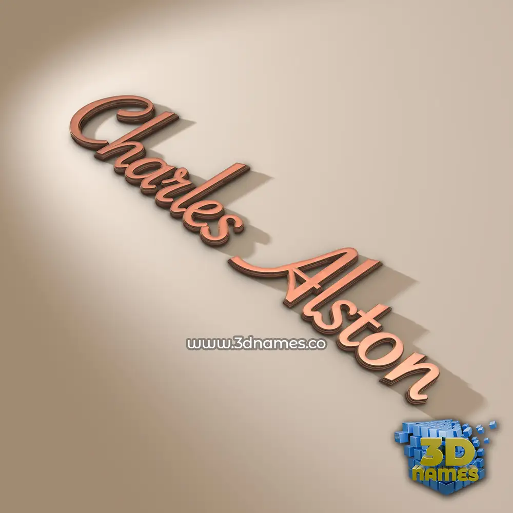 charles alston in Rose Gold style - 3D name wallpaper