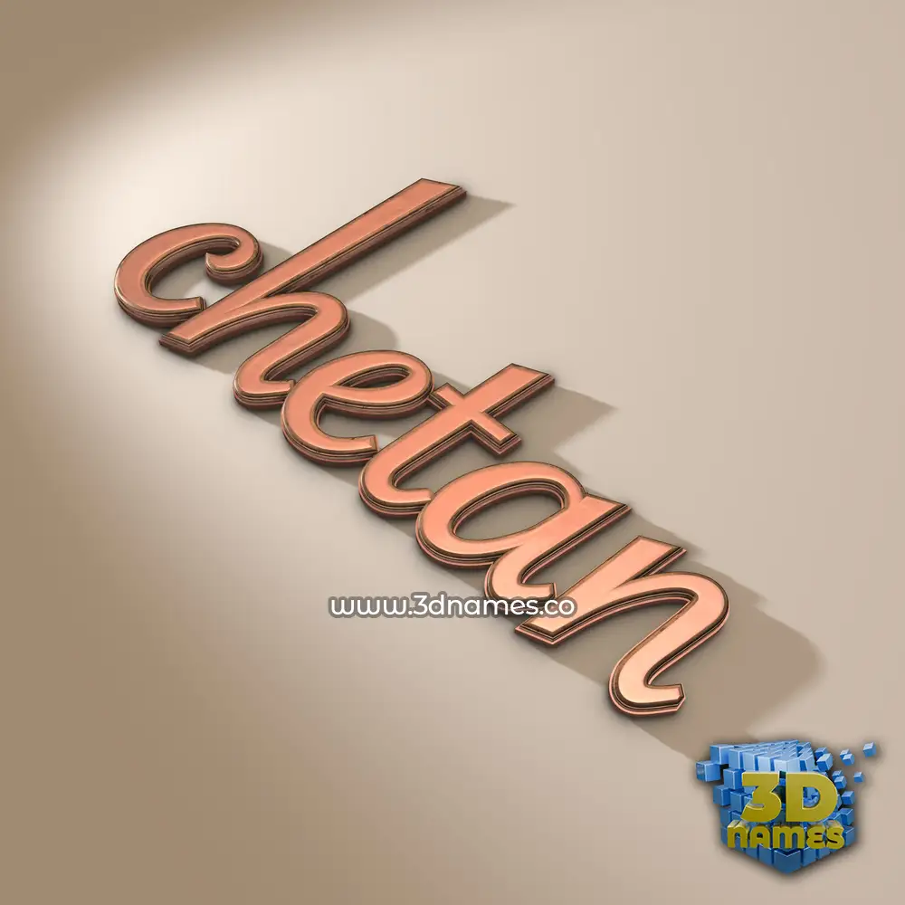 chetan in Rose Gold style - 3D name wallpaper
