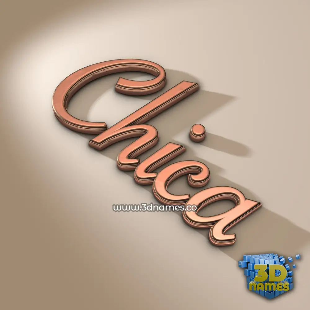 chica in Rose Gold style - 3D name wallpaper