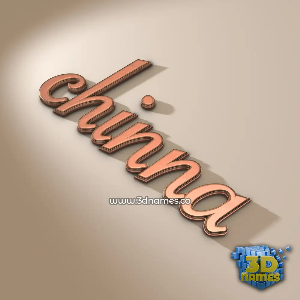 chinna in Rose Gold style - 3D name wallpaper