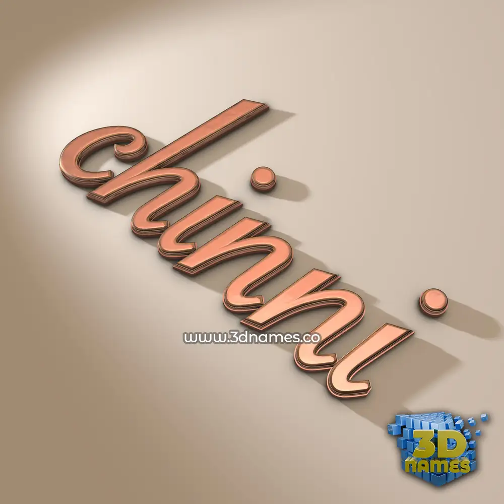 chinni in Rose Gold style - 3D name wallpaper
